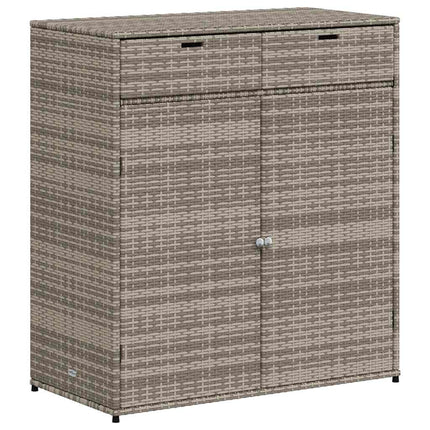 opbevaringsskab til haven 105x55x113 cm polyrattan grå