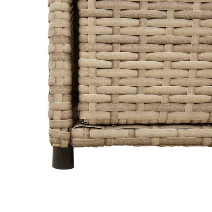 opbevaringsskab til haven 105x55x113 cm polyrattan beige