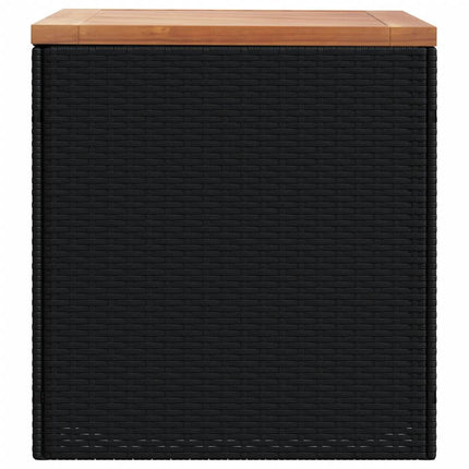 opbevaringsboks til haven 110x50x54 cm polyrattan akacie sort