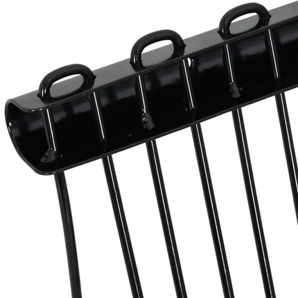 fork 18 tænder stål sort