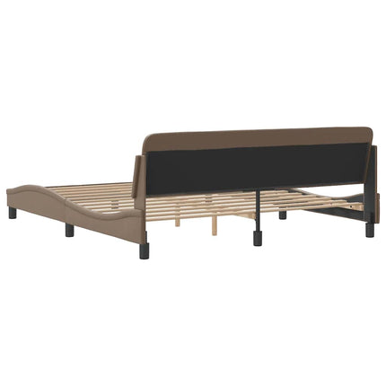 sengeramme Dover 180x200 cm kunstlæder cappuccinofarvet