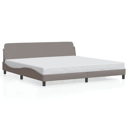 sengeramme Dover 200x200 cm stof gråbrun