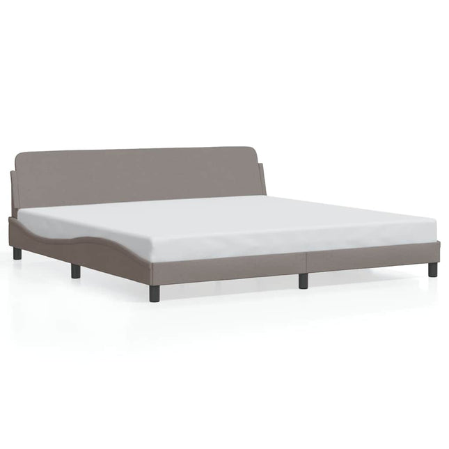 sengeramme Dover 200x200 cm stof gråbrun