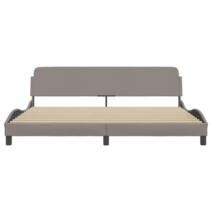 sengeramme Dover 200x200 cm stof gråbrun