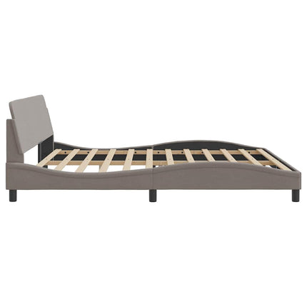 sengeramme Dover 200x200 cm stof gråbrun