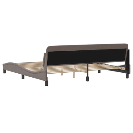 sengeramme Dover 200x200 cm stof gråbrun