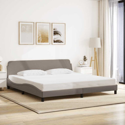 sengeramme Dover 200x200 cm stof gråbrun