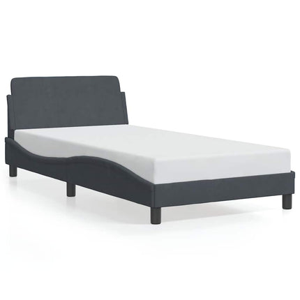 sengeramme Dover 100x190 cm velour mørkegrå