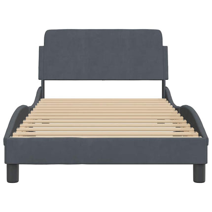 sengeramme Dover 100x190 cm velour mørkegrå