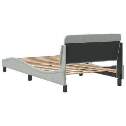 sengeramme Dover 100x203 cm velour lysegrå