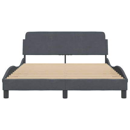 sengeramme Dover 137x190 cm velour mørkegrå