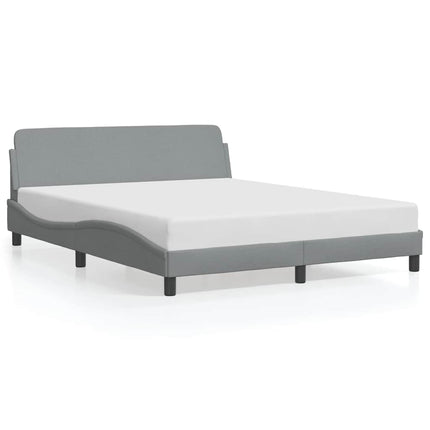 sengeramme Dover 152x203 cm stof lysegrå