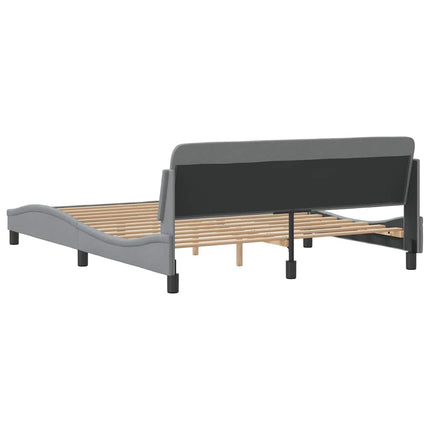 sengeramme Dover 152x203 cm stof lysegrå