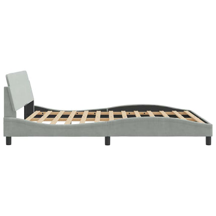 sengeramme Dover 152x203 cm velour lysegrå