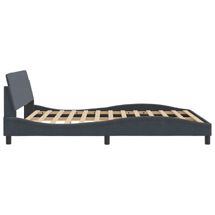 sengeramme Dover 152x203 cm fløjl mørkegrå