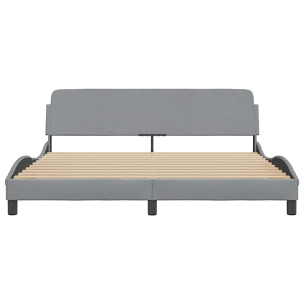 sengeramme Dover 183x213 cm stof lysegrå