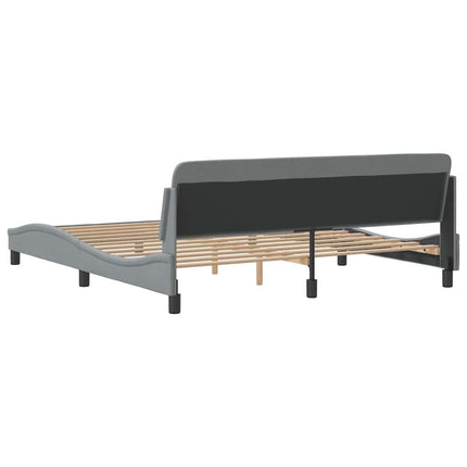 sengeramme Dover 183x213 cm stof lysegrå