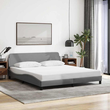sengeramme Dover 183x213 cm stof lysegrå