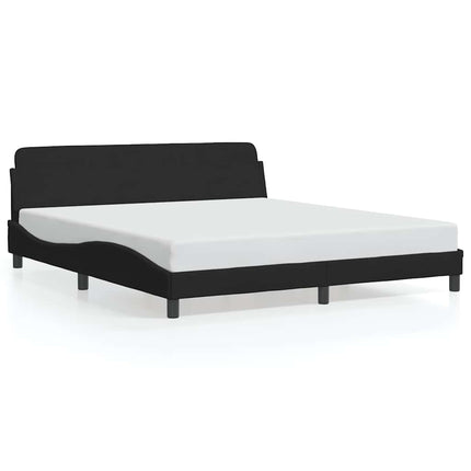 sengestel Dover sort 180x200 cm fløjl