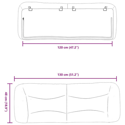 gavlpude Hvar 120 cm kunstlæder brun