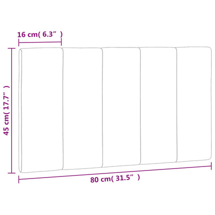 gavlpude Hanko 80 cm velour mørkegrå