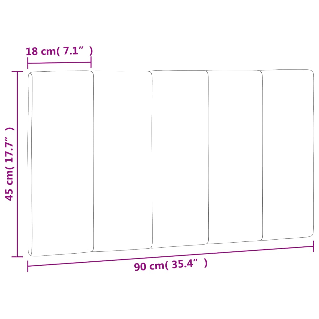 gavlpude Hanko 90 cm velour mørkegrå