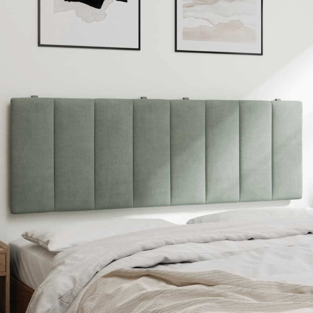 gavlpude Hanko 140 cm velour lysegrå billede
