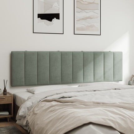 gavlpude Hanko 180 cm velour lysegrå