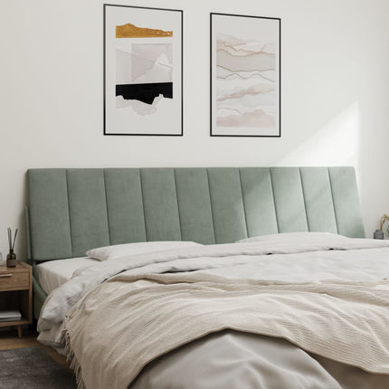 gavlpude Hanko 200 cm velour lysegrå