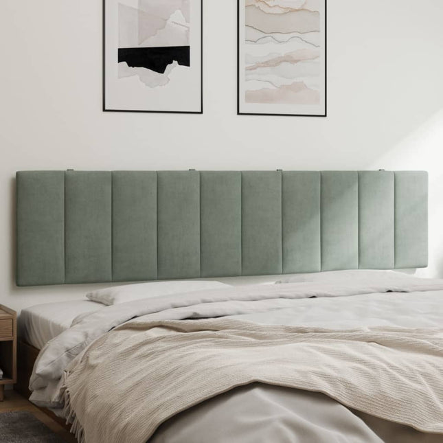 gavlpude Hanko 200 cm velour lysegrå