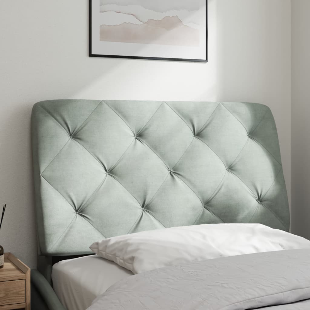 gavlpude 80 cm velour lysegrå