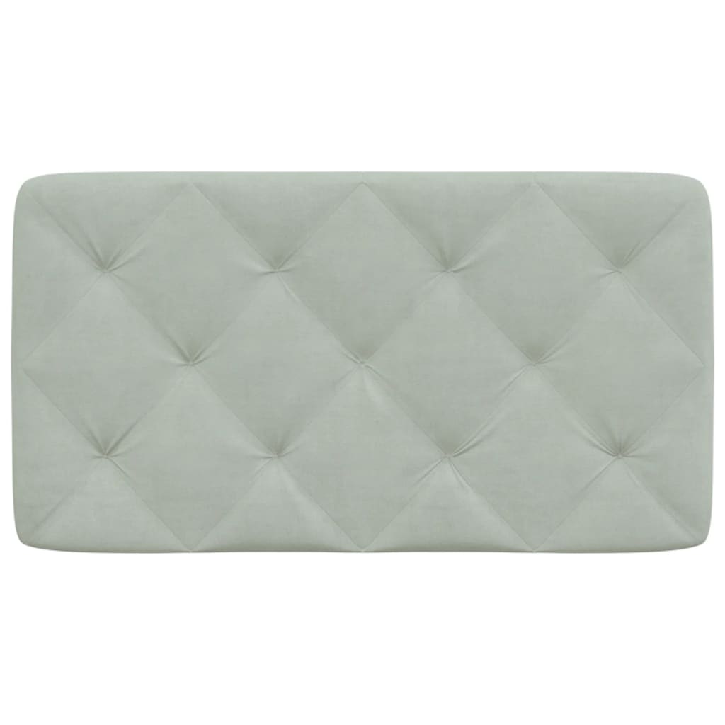 gavlpude 80 cm velour lysegrå