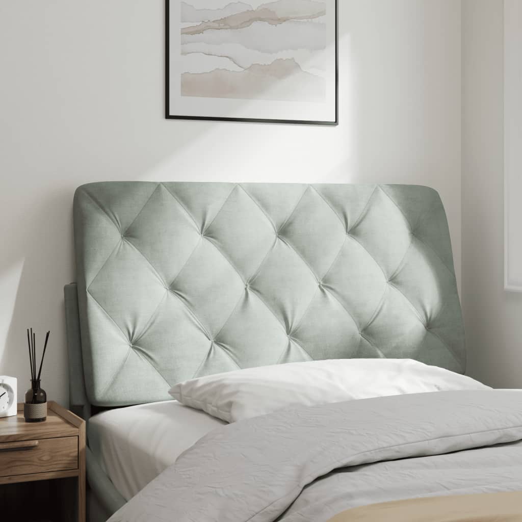 gavlpude 100 cm velour lysegrå