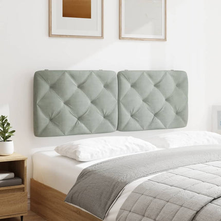 gavlpude 120 cm velour lysegrå