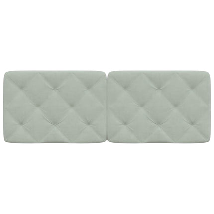 gavlpude 120 cm velour lysegrå