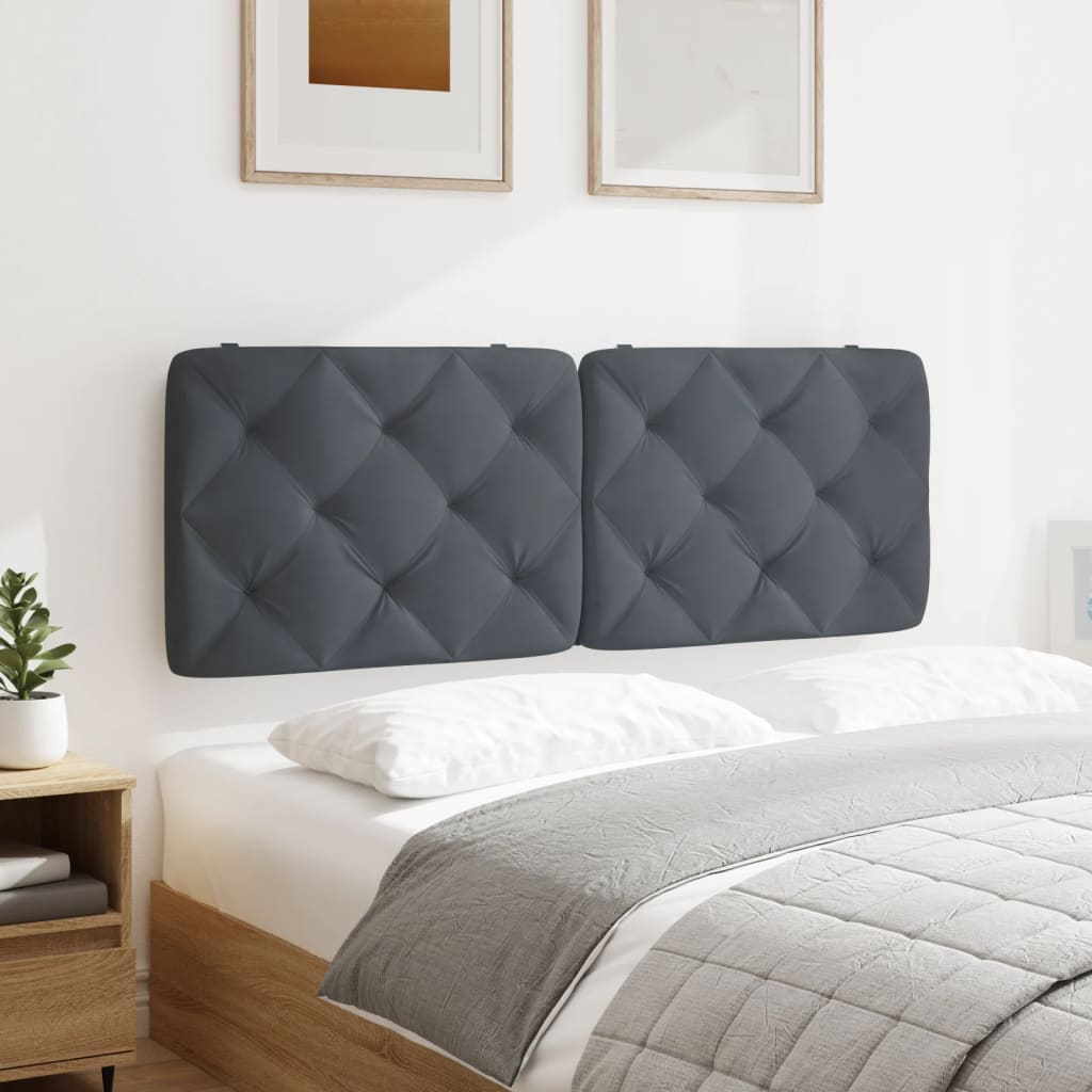 gavlpude 120 cm velour mørkegrå
