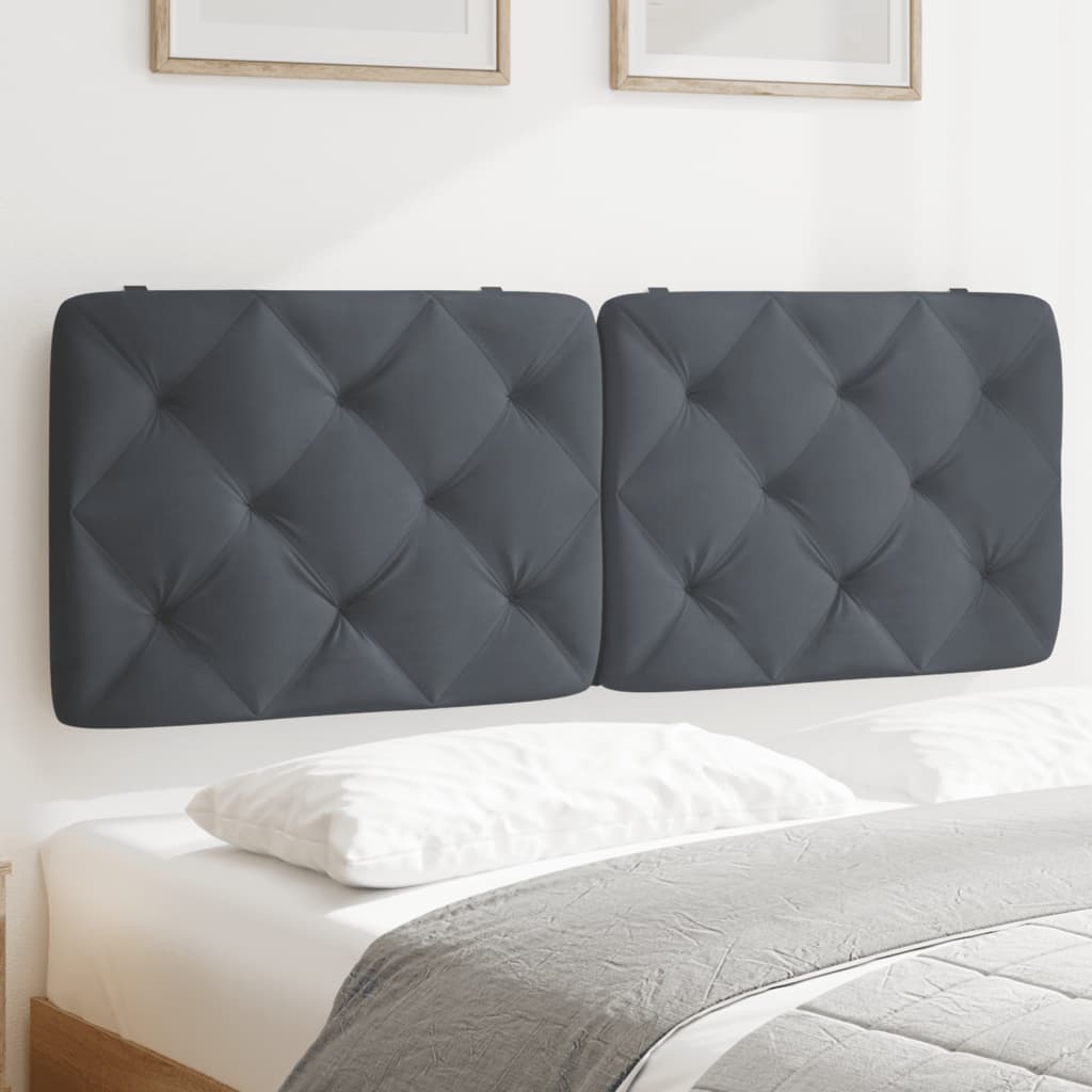 gavlpude 120 cm velour mørkegrå
