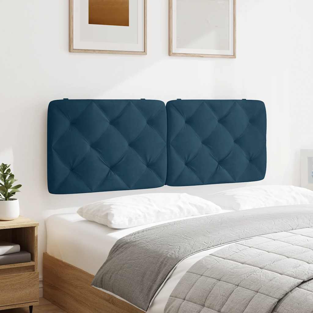 gavlpude 120 cm velour blå