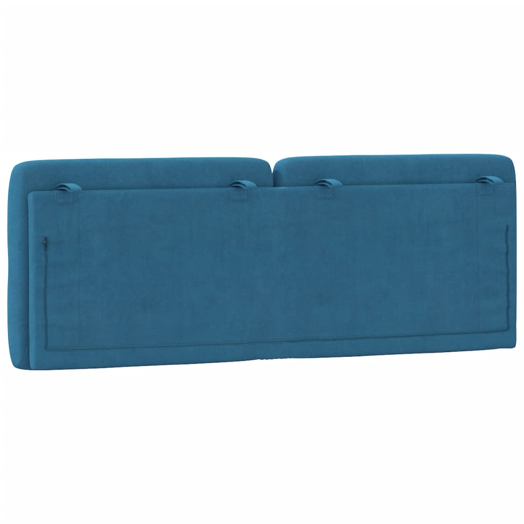 gavlpude 120 cm velour blå