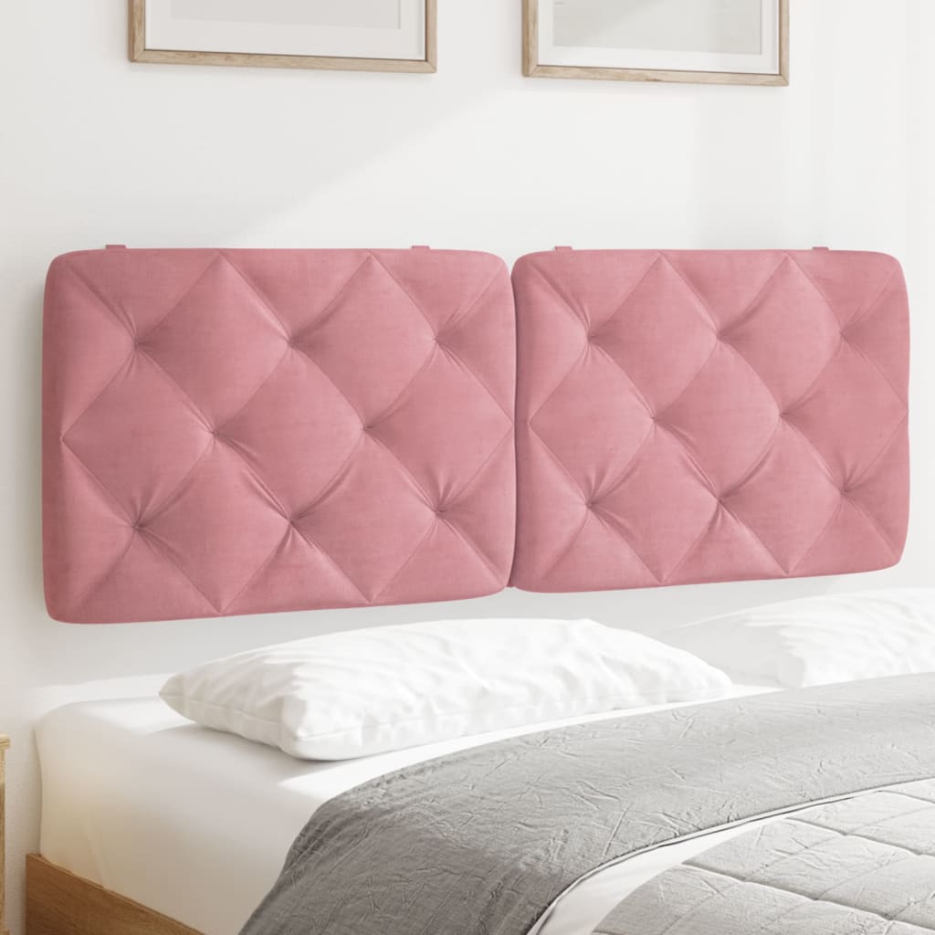 gavlpude 120 cm velour pink billede