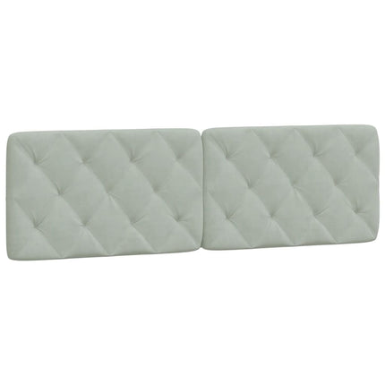 gavlpude 160 cm velour lysegrå