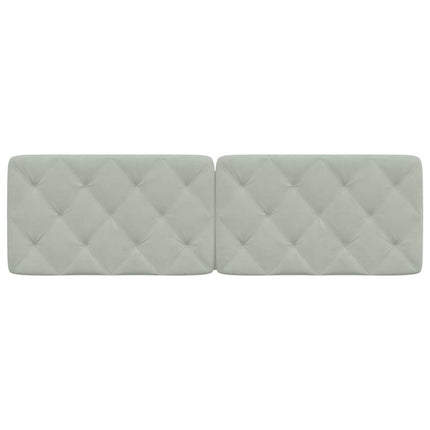 gavlpude 160 cm velour lysegrå