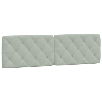 gavlpude 180 cm velour lysegrå
