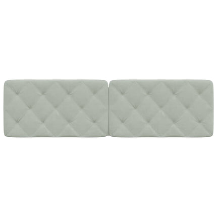 gavlpude 180 cm velour lysegrå
