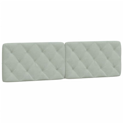 gavlpude 183 cm velour lysegrå