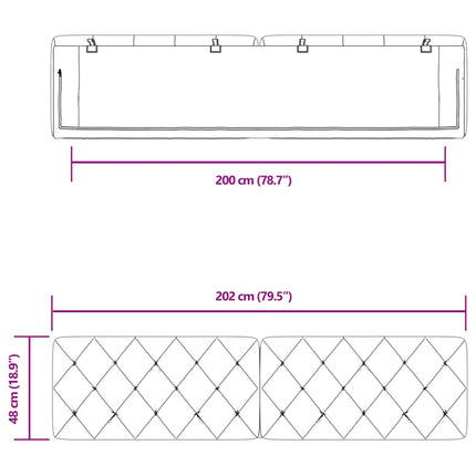 gavlpude 200 cm velour sort