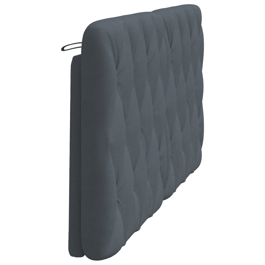 gavlpude 152 cm velour mørkegrå