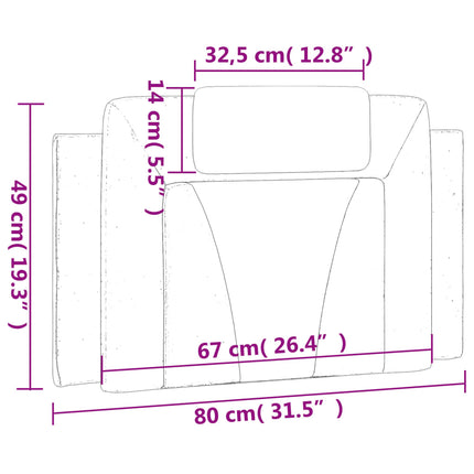 gavlpude Viana 80 cm kunstlæder brun