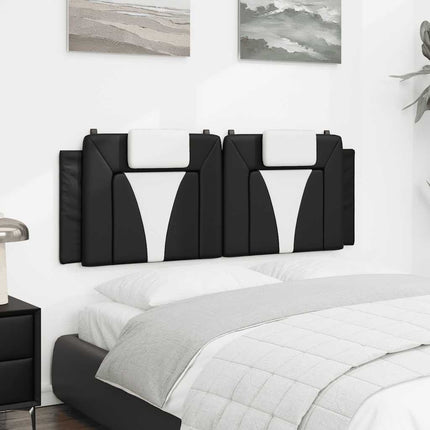 gavlpude Viana 120 cm kunstlæder sort og hvid
