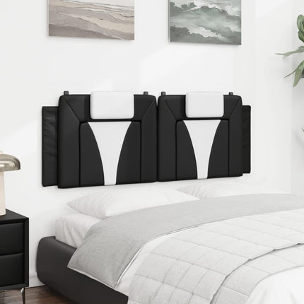 gavlpude Viana 137 cm kunstlæder sort og hvid